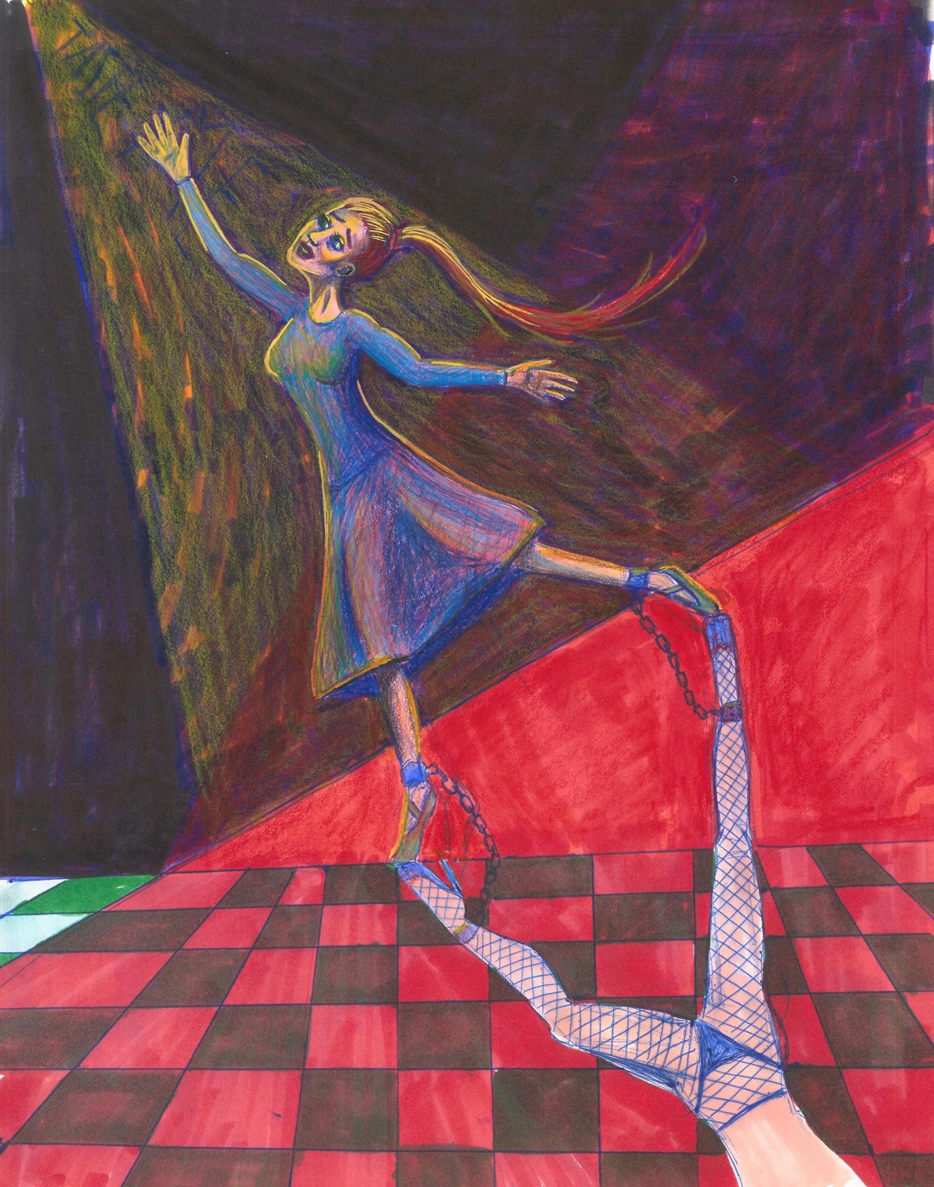 Artwork by Sel Tasteme titled Skater.