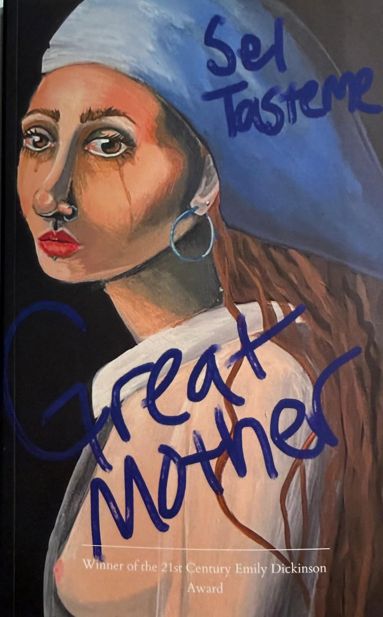 Cover of Great Mother by Sel Tasteme, featuring her portrait-style artwork in blue and brown.