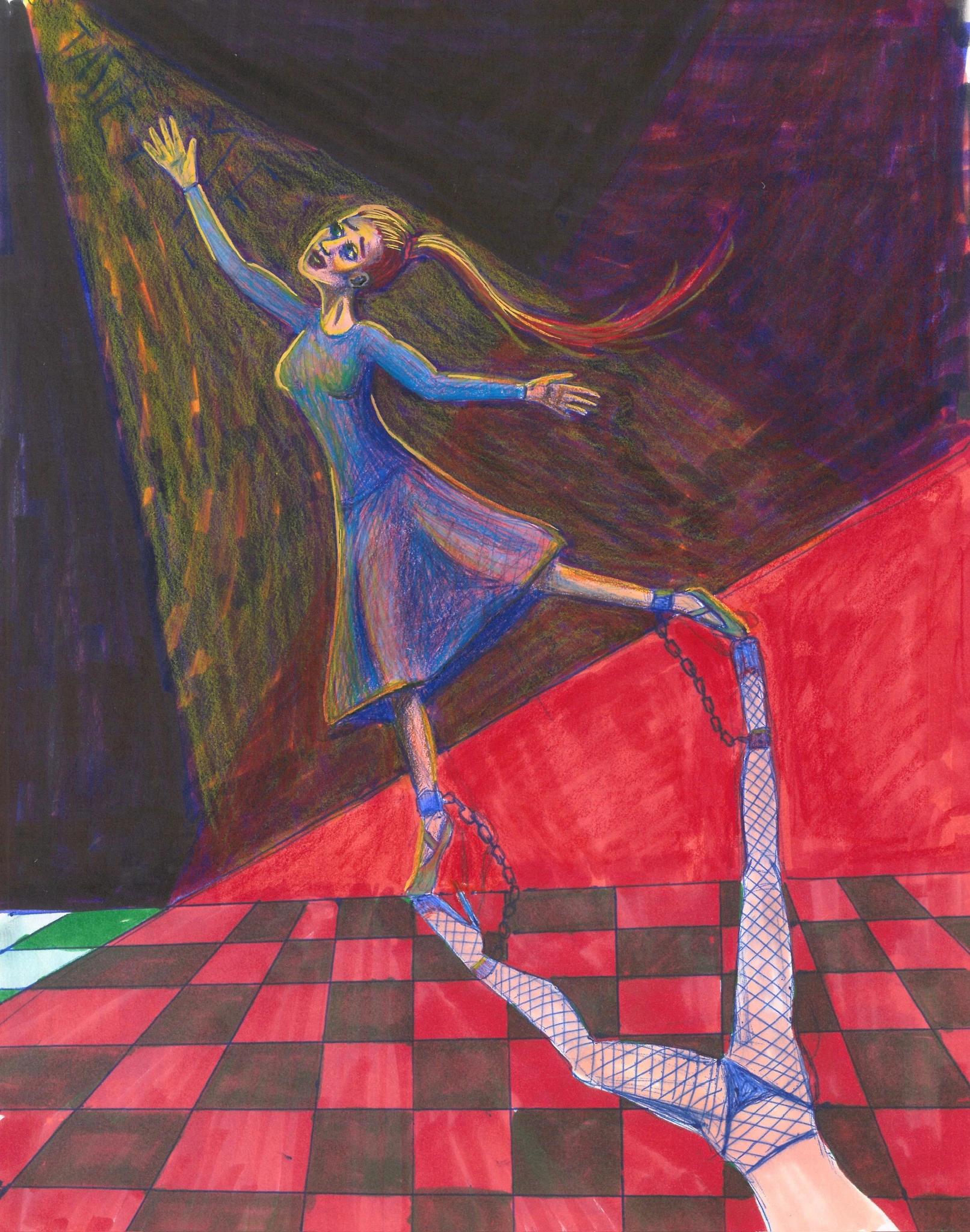 Artwork by Sel Tasteme titled Dancing Girl.