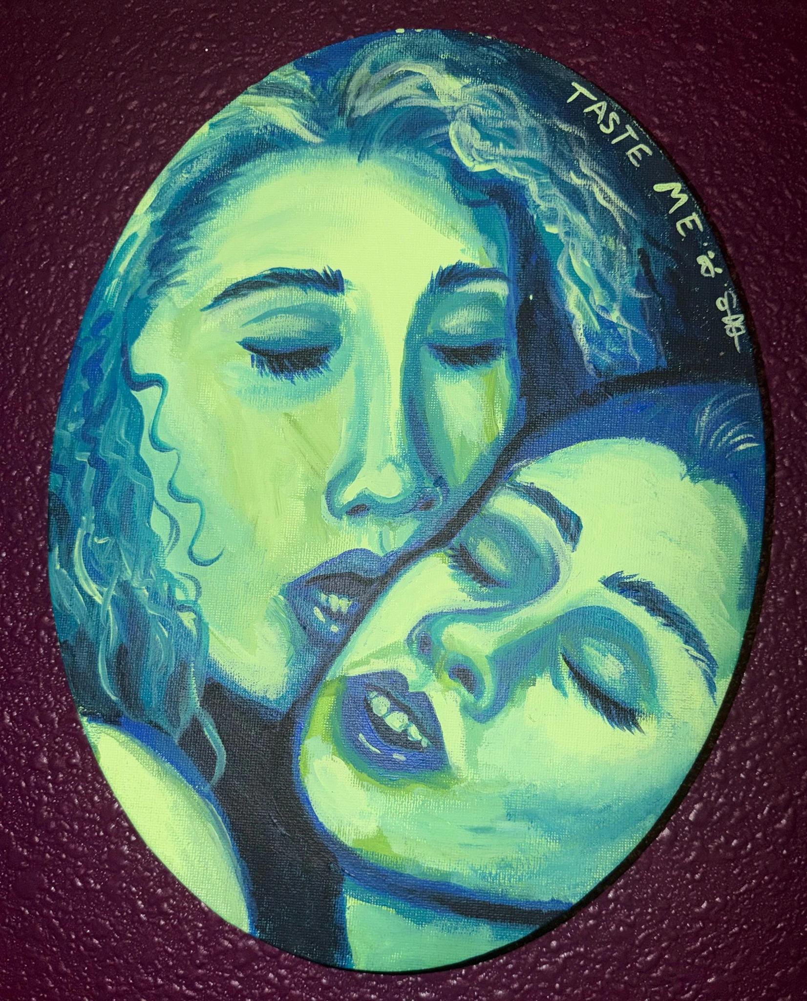 Artwork by Sel Tasteme titled Bloody Kisses.